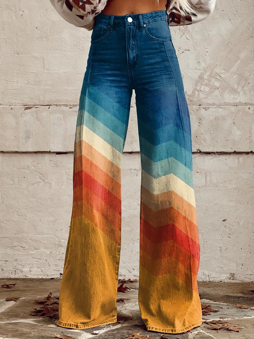 BEAUMONT NICE | PANTALON LARGE ZIGZAG POUR FEMMES