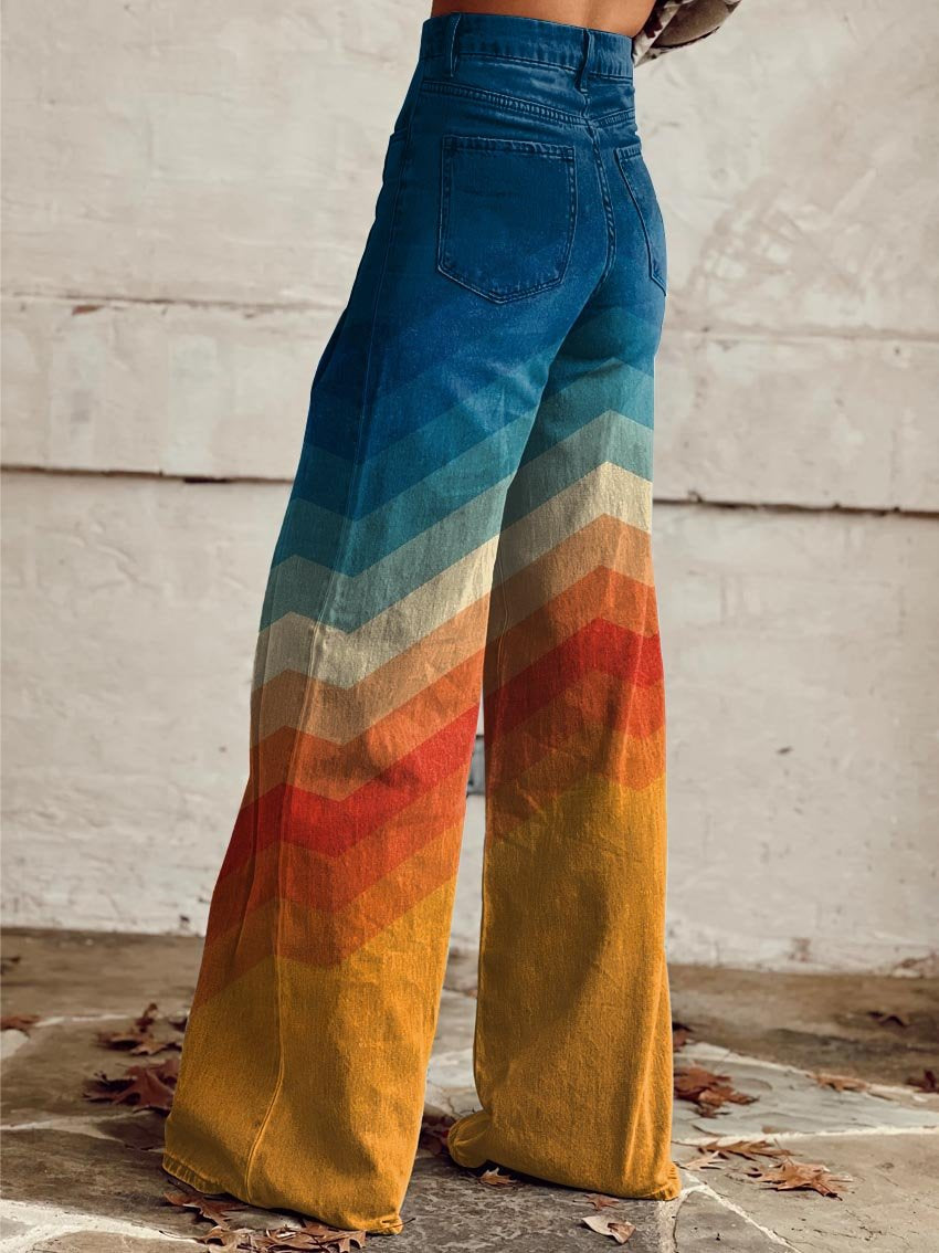BEAUMONT NICE | PANTALON LARGE ZIGZAG POUR FEMMES