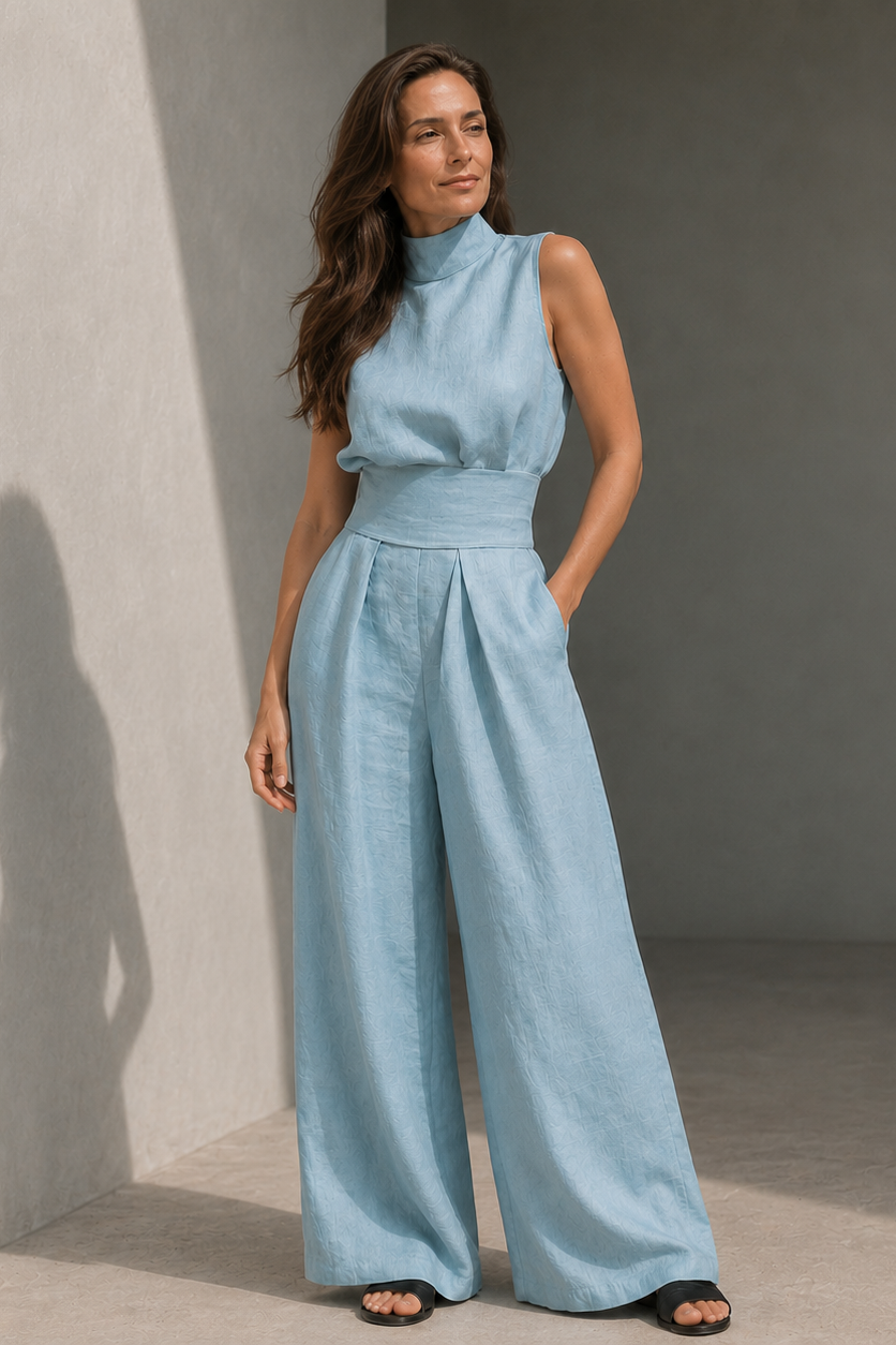 BEAUMONT NICE | COMBINAISON PANTALON LARGE CLASSIQUE POUR FEMMES