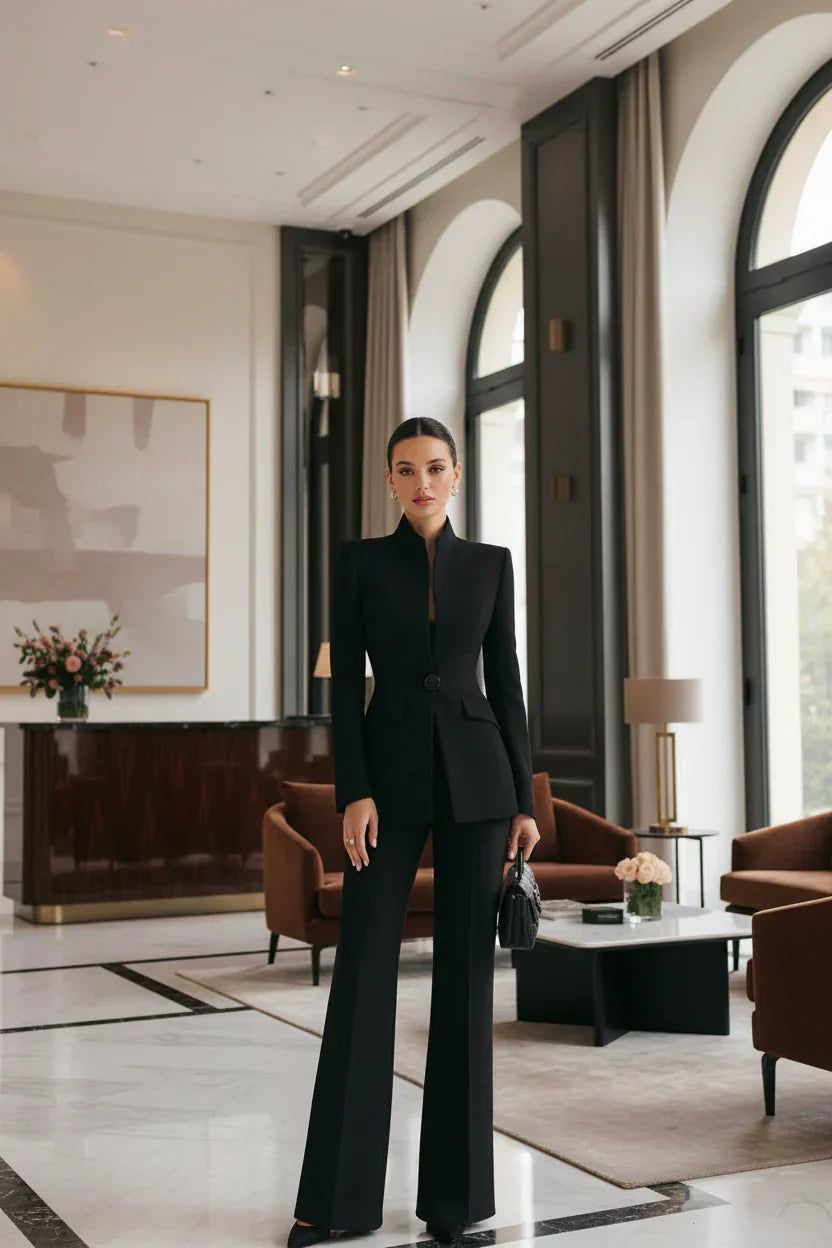 BEAUMONT NICE | ENSEMBLE DE COSTUME FORMEL CHIC EN DEUX PIÈCES POUR FEMMES