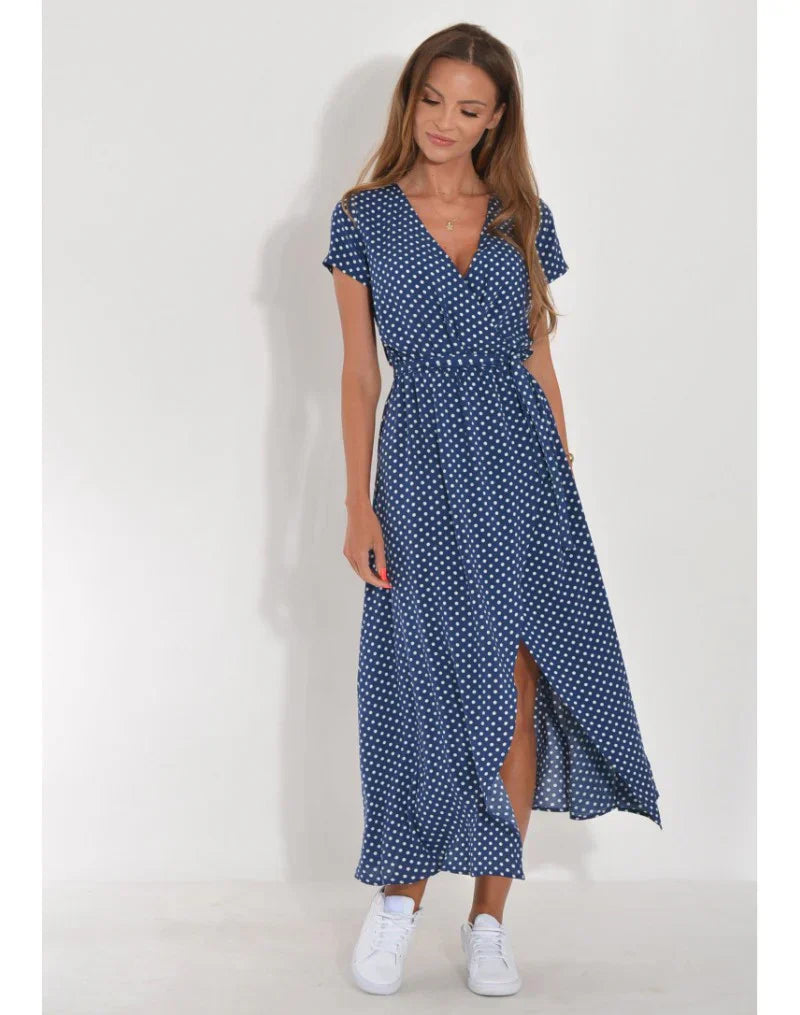 BEAUMONT NICE | ROBE ÉLÉGANTE À COL EN V POUR FEMME