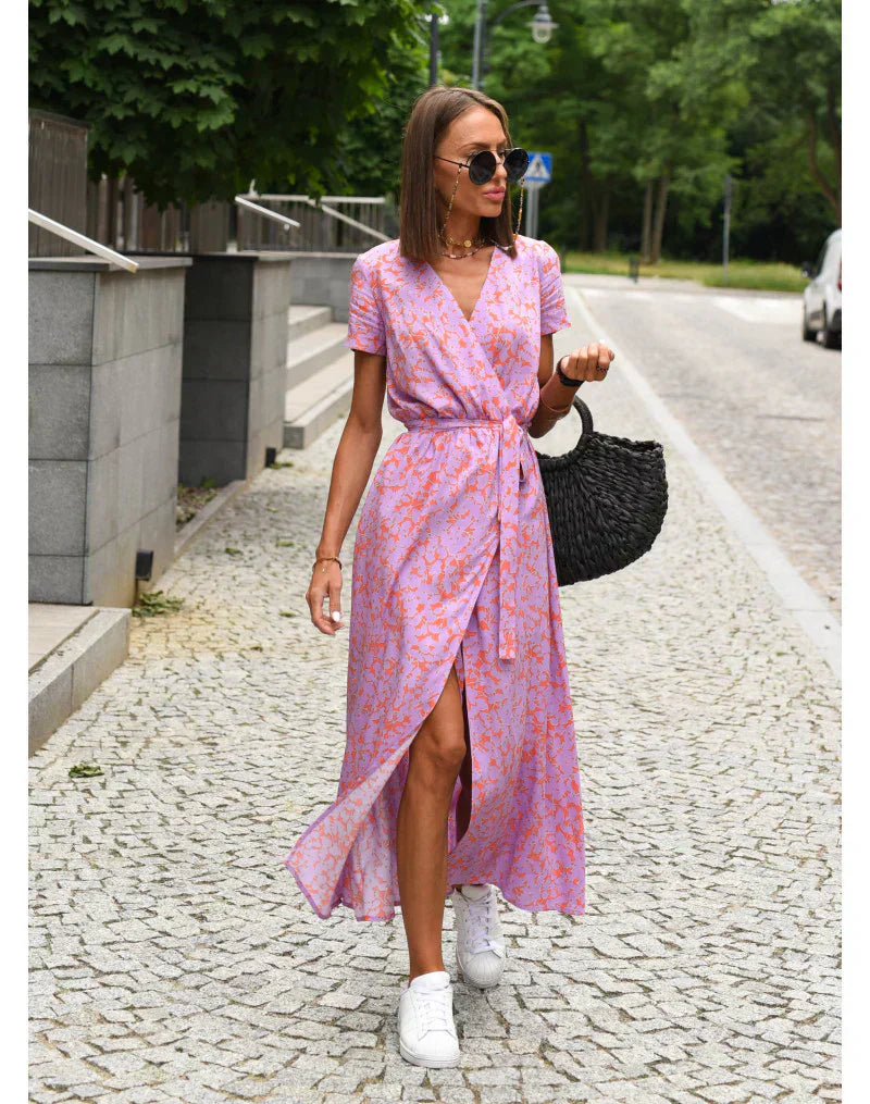 BEAUMONT NICE | ROBE ÉLÉGANTE À COL EN V POUR FEMME