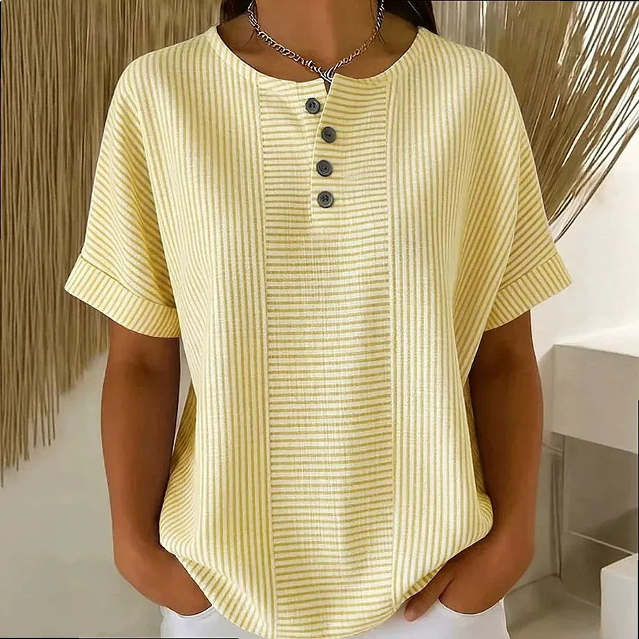 BEAUMONT NICE | BLOUSE À BOUTONS RAYÉE POUR FEMMES