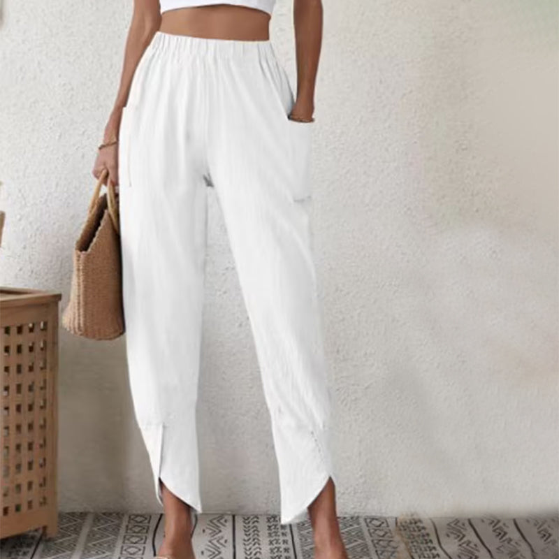 BEAUMONT NICE | PANTALON DROIT EN LIN POUR FEMMES