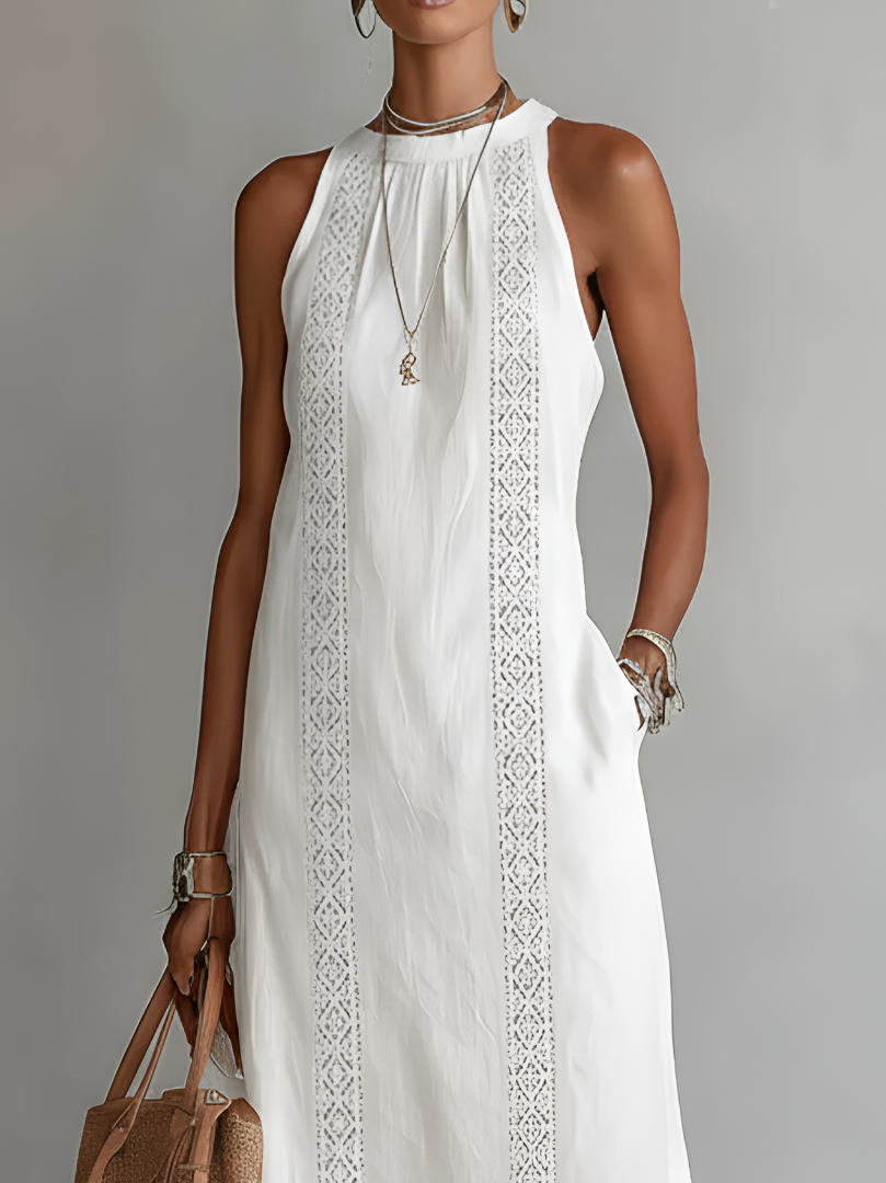 BEAUMONT NICE | ROBE MIDI SANS MANCHES CHIC POUR FEMMES