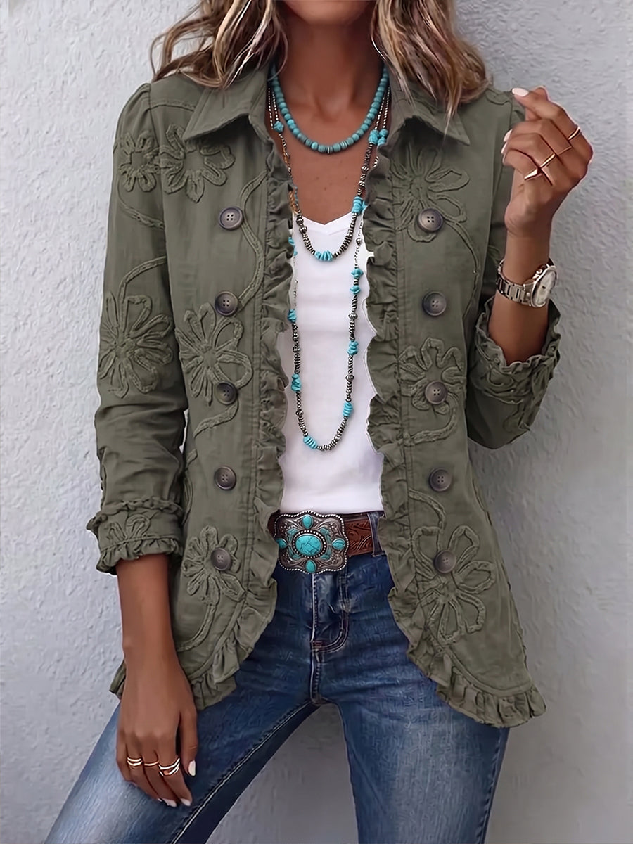 BEAUMONT NICE | VESTE BRODÉE À VOLANTS POUR FEMMES