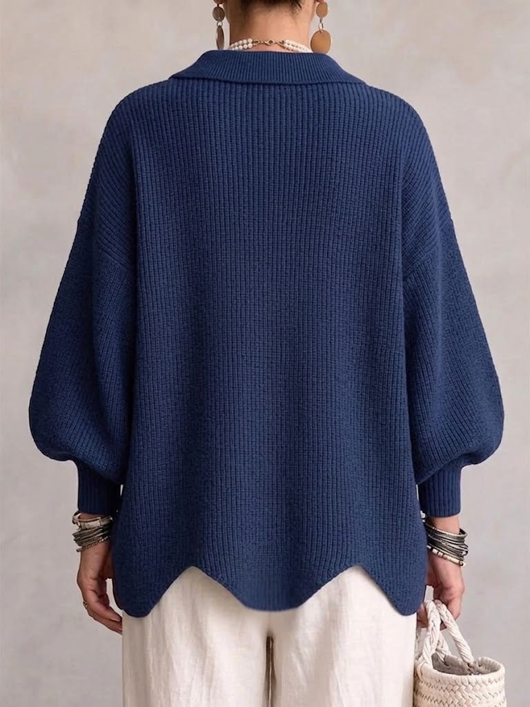 BEAUMONT NICE | GILET EN TRICOTÉE À COL OVERSIZE POUR FEMMES