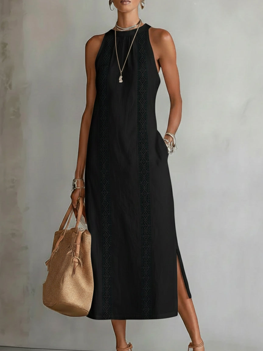 BEAUMONT NICE | ROBE MIDI SANS MANCHES ÉLÉGANTE POUR FEMMES