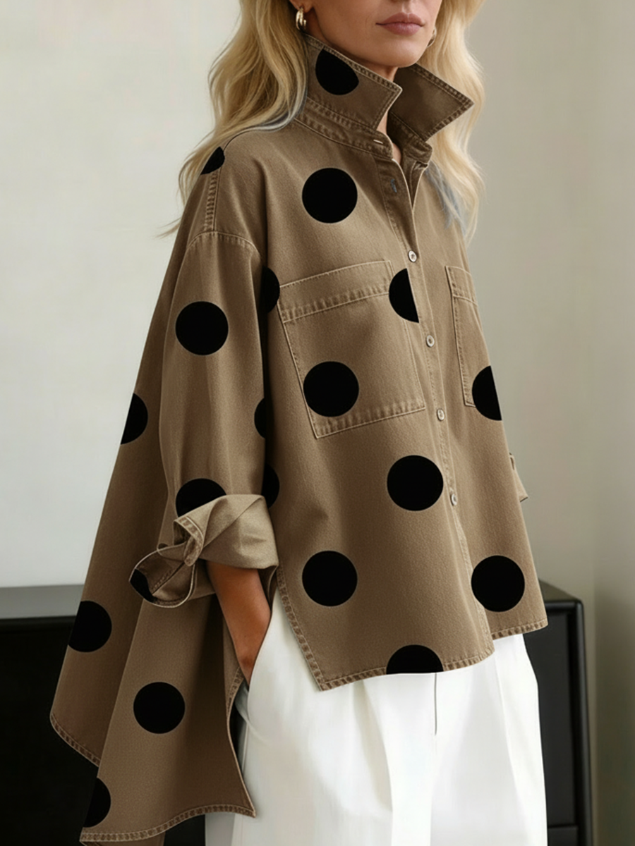 BEAUMONT NICE | CHEMISE OVERSIZE À POIS POUR FEMMES
