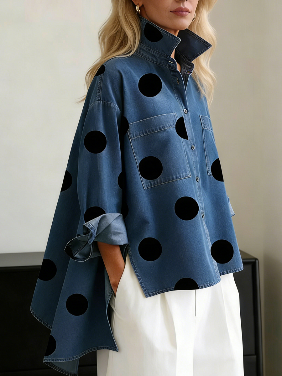 BEAUMONT NICE | CHEMISE OVERSIZE À POIS POUR FEMMES