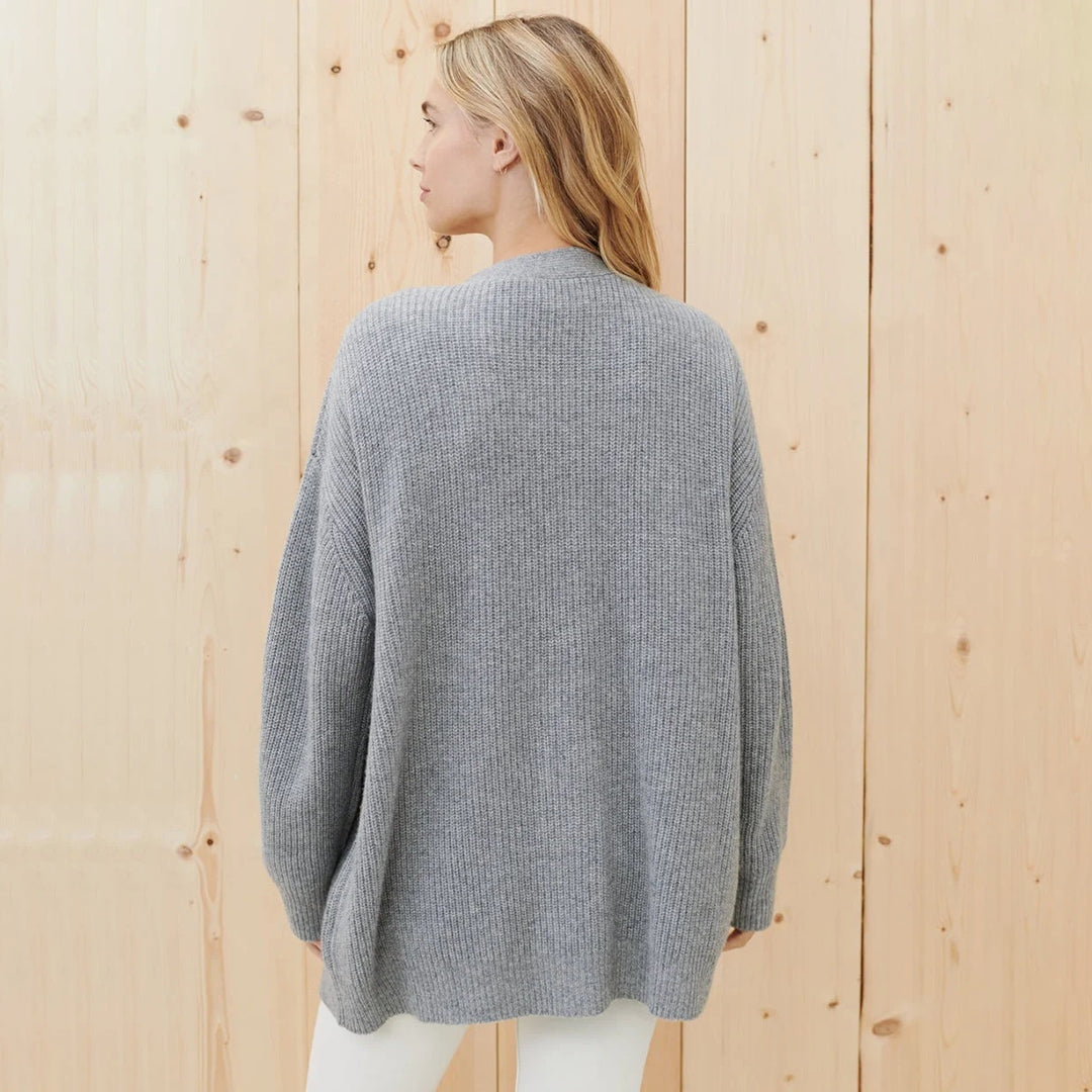 BEAUMONT NICE | GILET À COL EN V RIBBÉ POUR FEMME