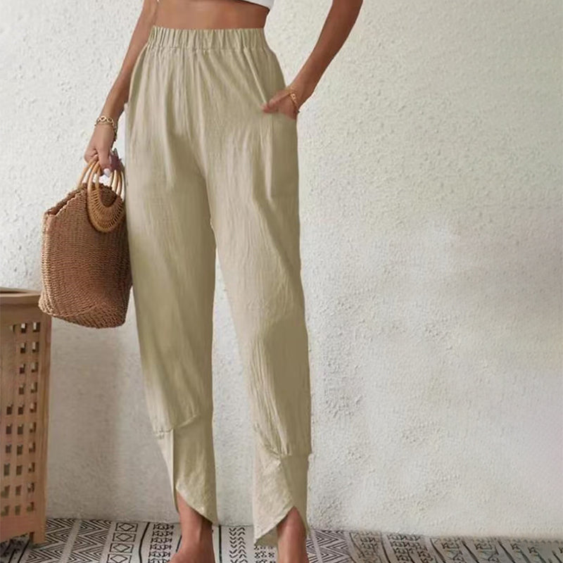 BEAUMONT NICE | PANTALON DROIT EN LIN POUR FEMMES