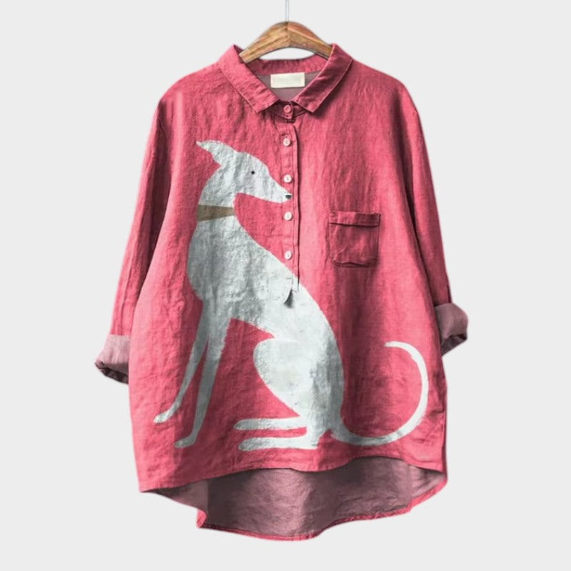 BEAUMONT NICE | BLOUSE CHIEN ARTISTIQUE POUR FEMMES