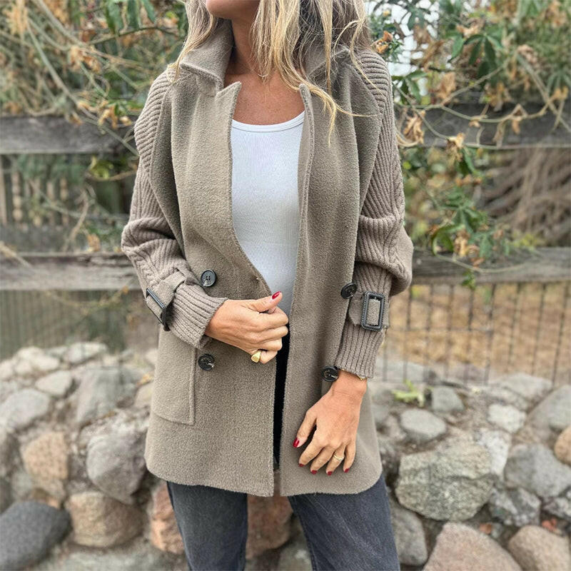 BEAUMONT NICE | MANTEAU LONG À MANCHES CONTRASTÉES POUR FEMMES