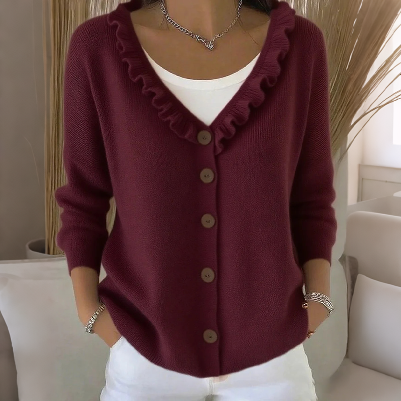 BEAUMONT NICE | GILET À COL VOLANTÉ POUR FEMMES
