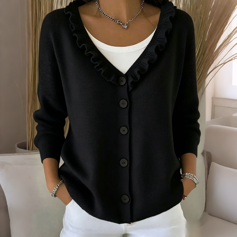 BEAUMONT NICE | GILET À COL VOLANTÉ POUR FEMMES