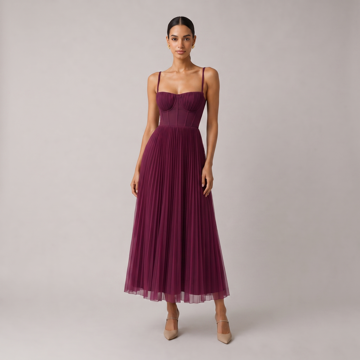BEAUMONT NICE | ROBE MIDI À CORSET STRUCTURÉE POUR FEMMES