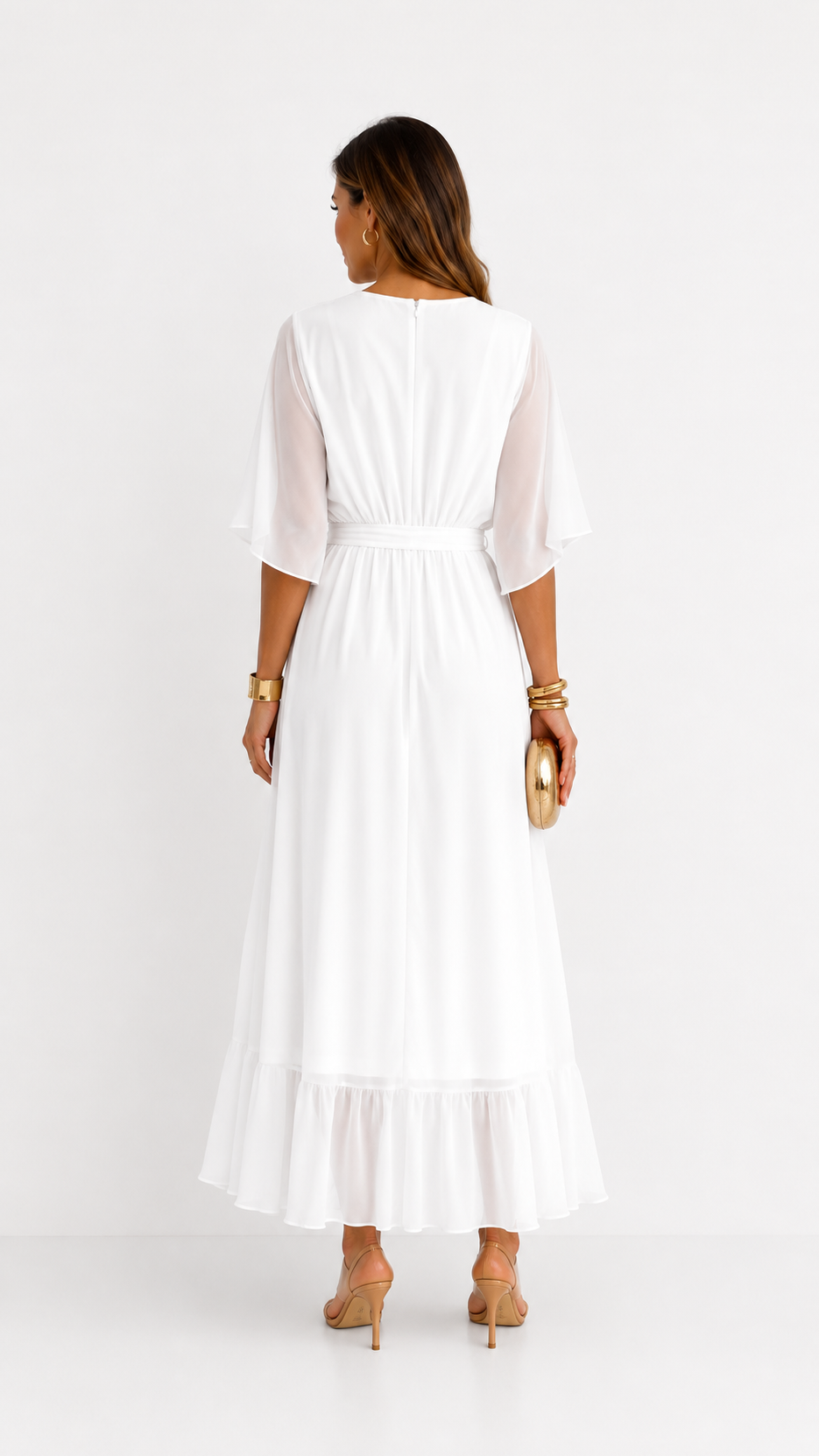 BEAUMONT NICE | ROBE EN CHIFFON À ENVELOPPER POUR FEMMES