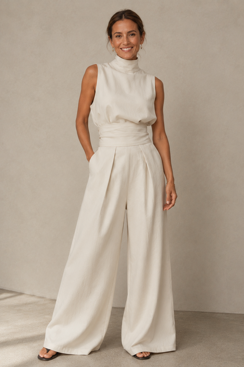 BEAUMONT NICE | COMBINAISON PANTALON LARGE CLASSIQUE POUR FEMMES