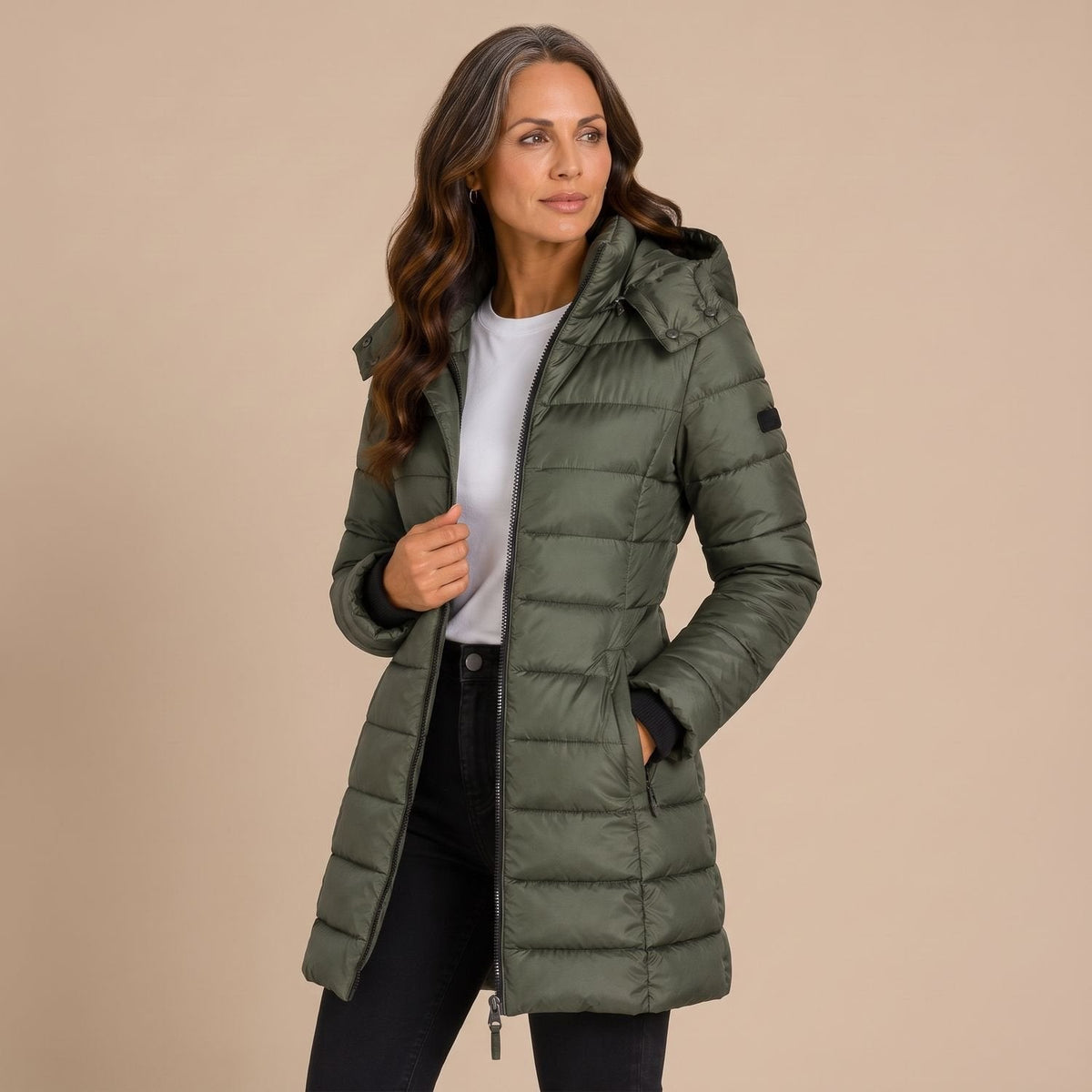 BEAUMONT NICE | VESTE LONGUE À CAPUCHE MATELASSÉE POUR FEMMES