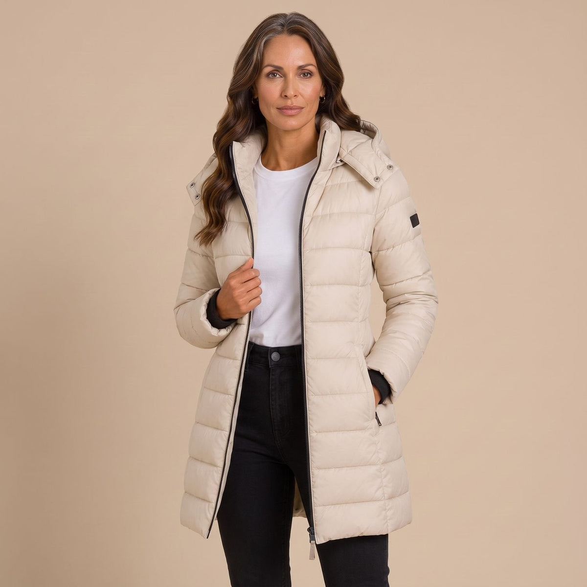 BEAUMONT NICE | VESTE LONGUE À CAPUCHE MATELASSÉE POUR FEMMES