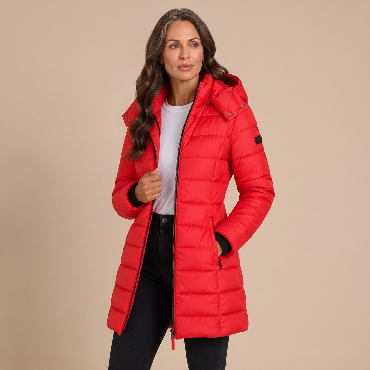 BEAUMONT NICE | VESTE LONGUE À CAPUCHE MATELASSÉE POUR FEMMES