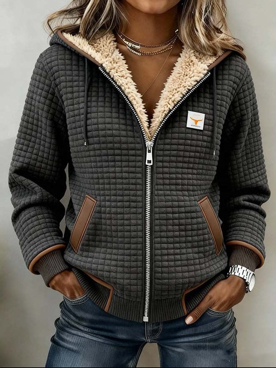 BEAUMONT NICE | DOUILLETTE À CAPUCHE EN NID D'ABEILLE VESTE POUR FEMMES