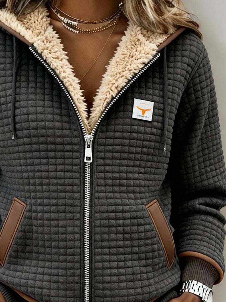 BEAUMONT NICE | DOUILLETTE À CAPUCHE EN NID D'ABEILLE VESTE POUR FEMMES