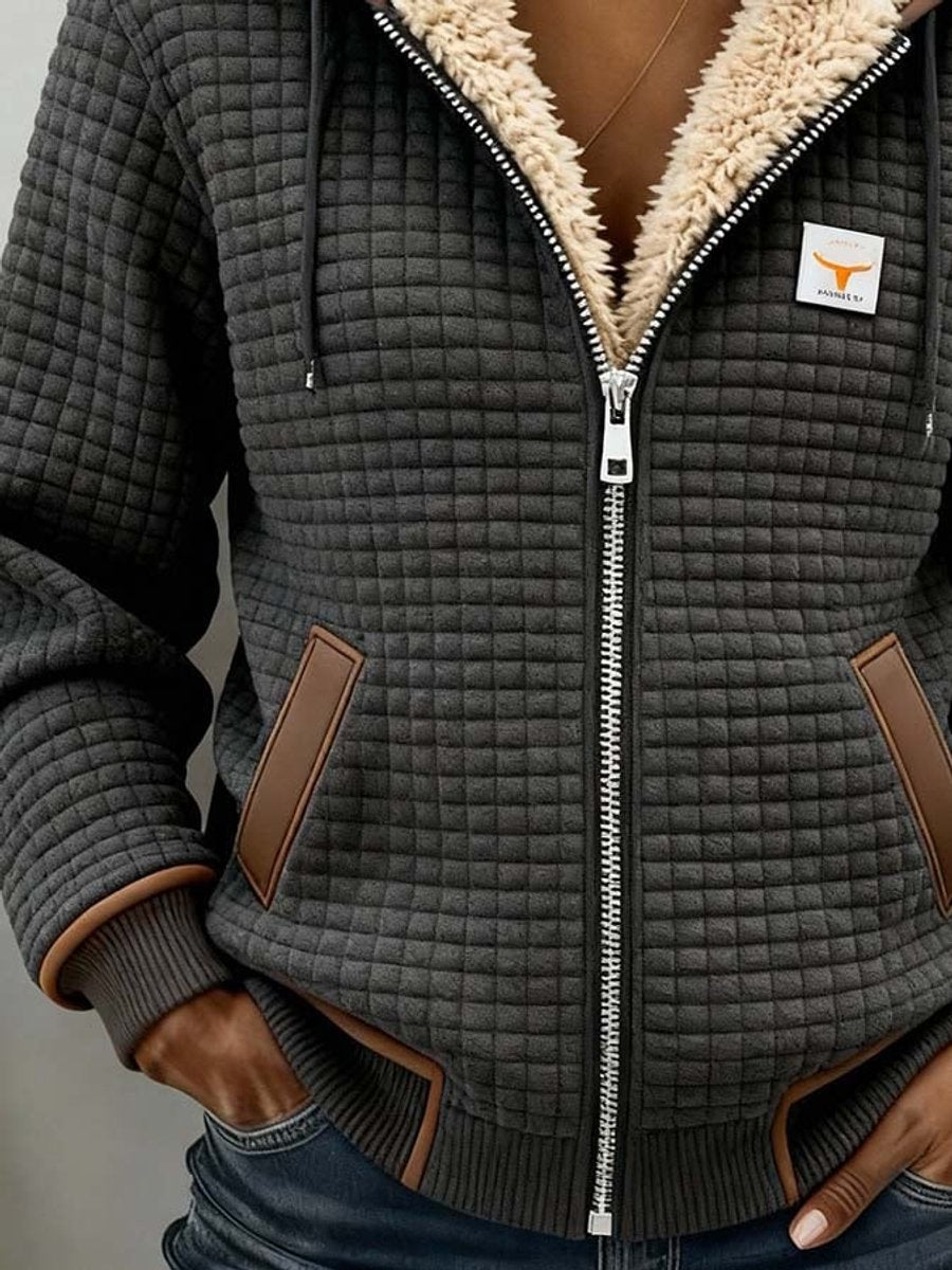 BEAUMONT NICE | DOUILLETTE À CAPUCHE EN NID D'ABEILLE VESTE POUR FEMMES