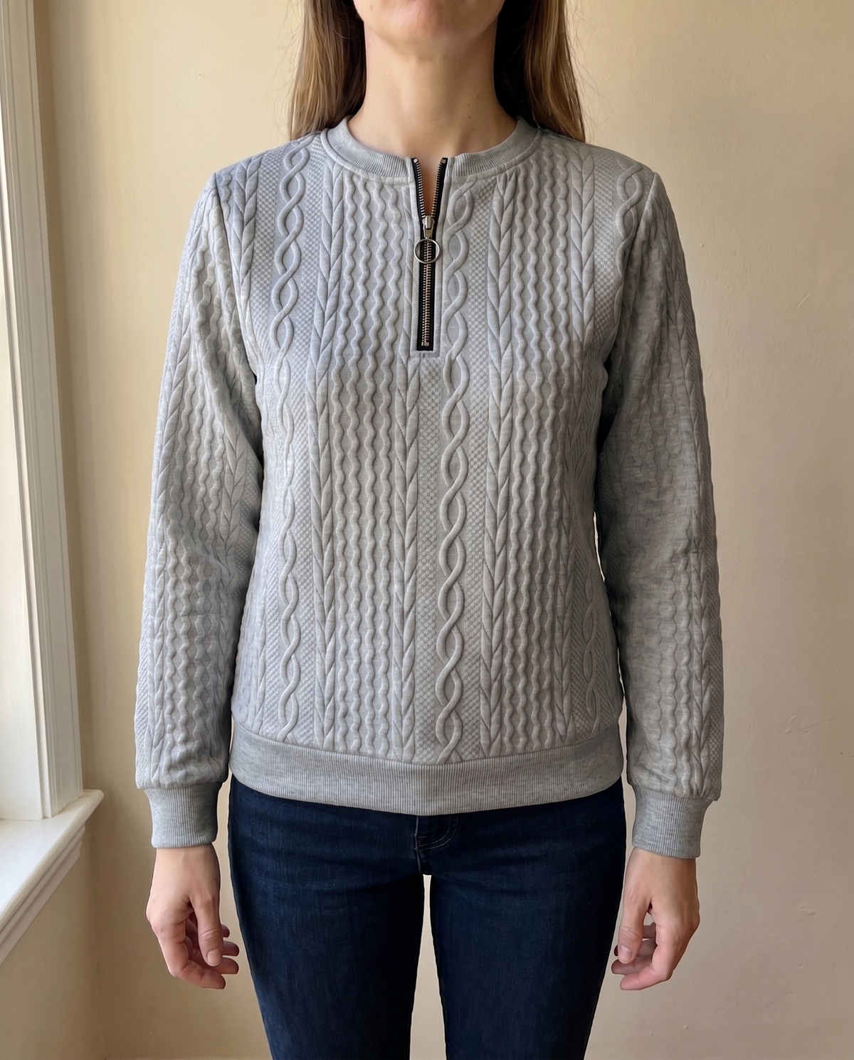 BEAUMONT NICE | SWEAT TEXTURÉ ZIPPÉ POUR FEMMES