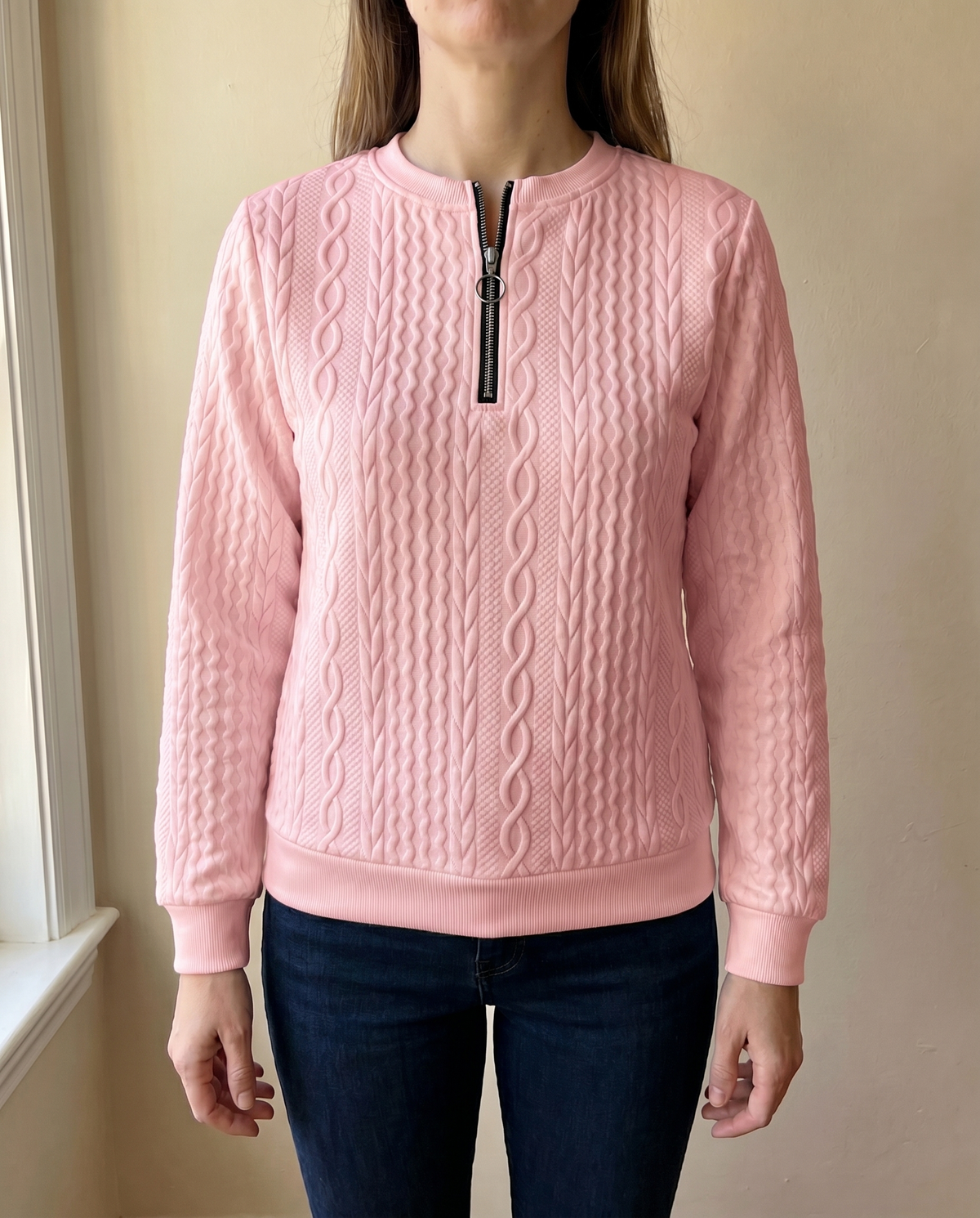 BEAUMONT NICE | SWEAT TEXTURÉ ZIPPÉ POUR FEMMES