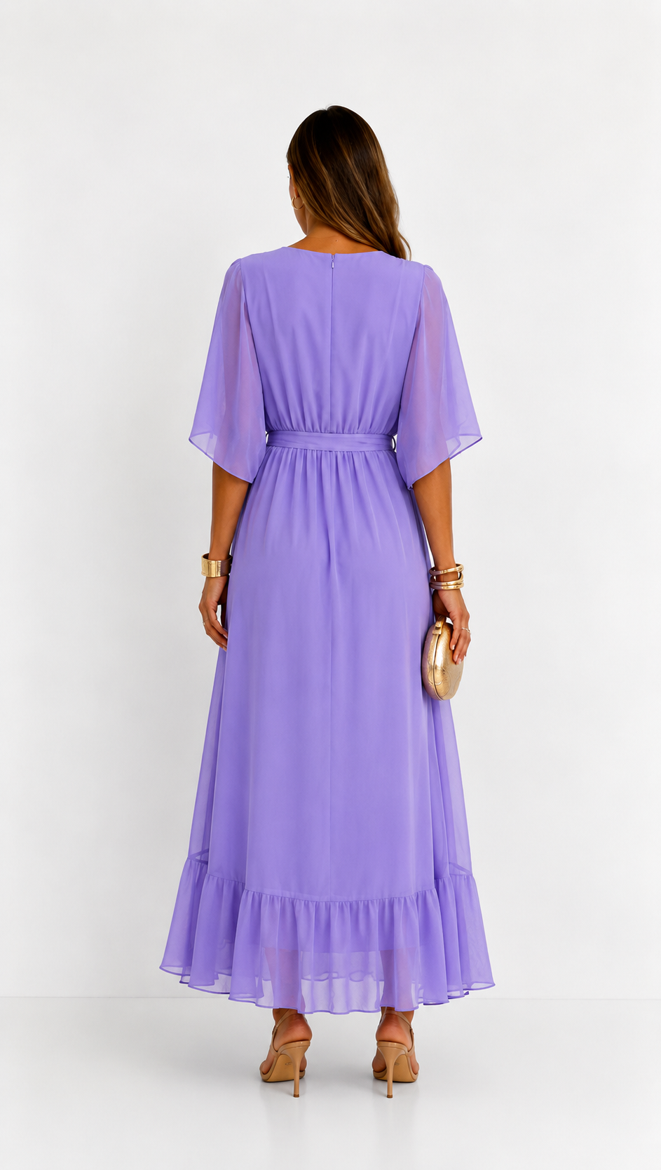 BEAUMONT NICE | ROBE EN CHIFFON À ENVELOPPER POUR FEMMES