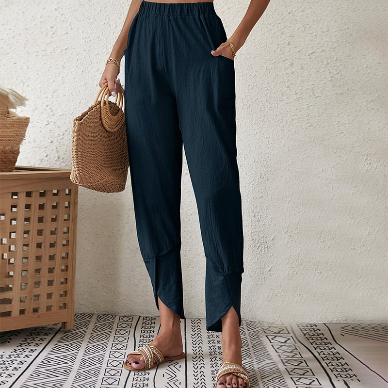BEAUMONT NICE | PANTALON DROIT EN LIN POUR FEMMES